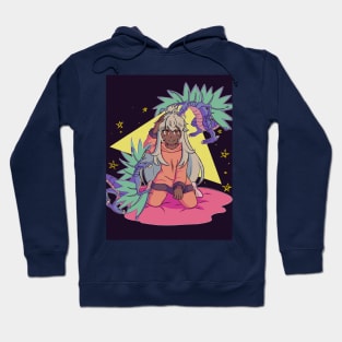 Vaporwave aesthetic anime girl video game Hoodie